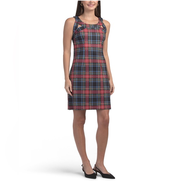 GRETCHEN SCOTTSleeveless Plaid Mini Dress